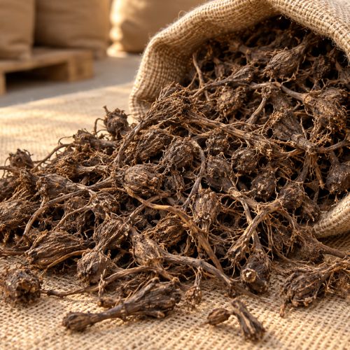 Nagarmotha roots and Cyperus rotundus roots